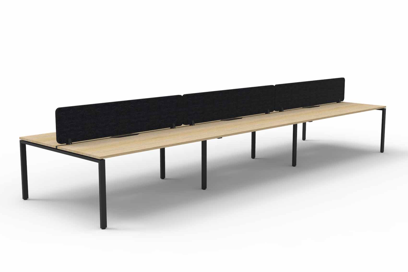Profile 6 Person Double Sided Workstation - with Eco Screen